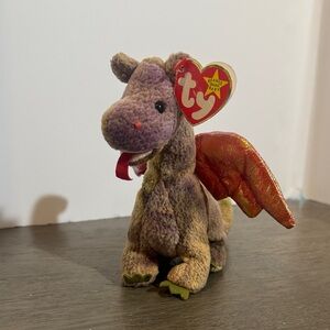 Original TY Beanie Baby Red Winged Dragon 🐉 "SCORCH" 1998 -5th/6th Gen